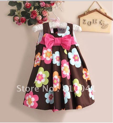 Vestido Flores Marrom